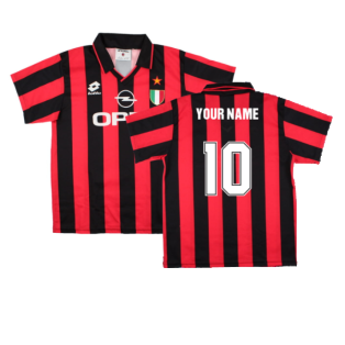 AC Milan 1994-95 Home Shirt (S) (Your Name 10) (Excellent)