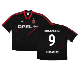 AC Milan 2000-01 Adidas Training Shirt (XL) (Comandini 9) (Good)