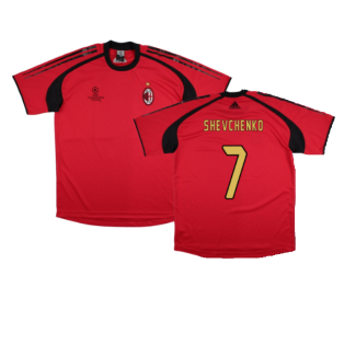 AC Milan 2004-05 Adidas Champions League Training Shirt (L) (Shevchenko 7) (Very Good)