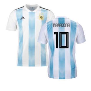 Argentina 2018-19 Home Shirt (XL) (Excellent) (Maradona 10)