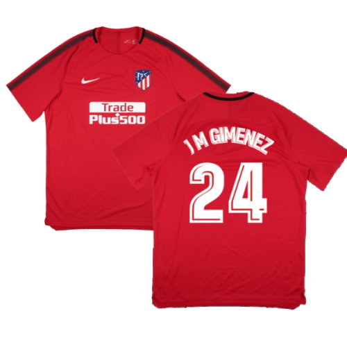 Atletico Madrid 2017-18 Nike Training Shirt (XL) (J M Gimenez 24) (Mint)