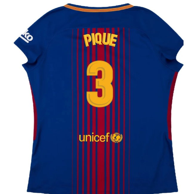 Barcelona 2017-18 Home Shirt (Womens) (M) (Mint) (Pique 3)