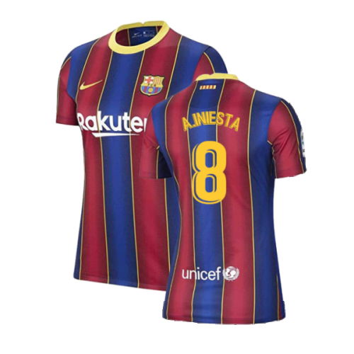 Barcelona 2020-21 Home Shirt (Womens) (Large 16-18) (Excellent) (A.INIESTA 8)