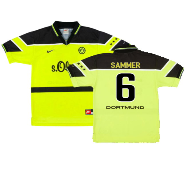 Borussia Dortmund 1997-1998 Home Shirt (L) (Excellent) (Sammer 6)