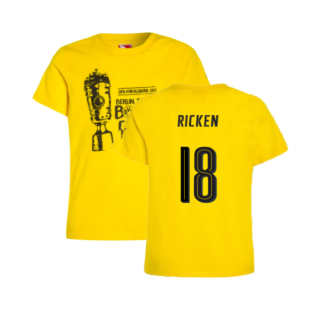 Borussia Dortmund 2016-17 Puma German Cup T Shirt (L) (Ricken 18) (BNWT)