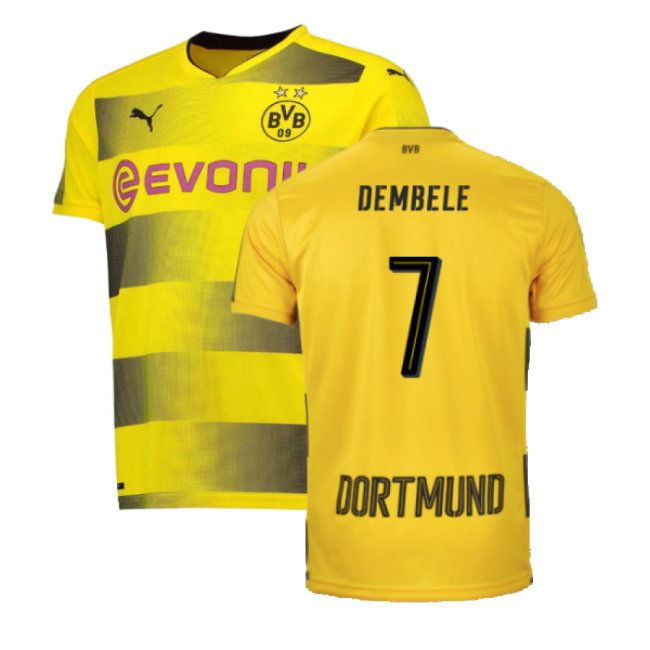 Borussia Dortmund 2017-18 Home Shirt (S) (Very Good) (Dembele 7)