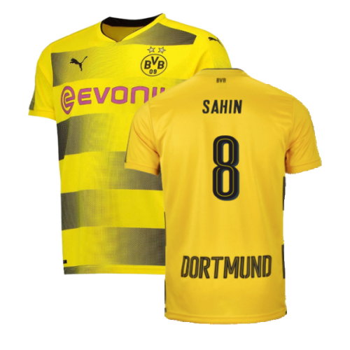 Borussia Dortmund 2017-18 Home Shirt (S) (Very Good) (Sahin 8)