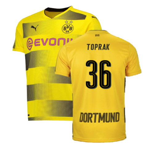 Borussia Dortmund 2017-18 Home Shirt (S) (Very Good) (Toprak 36)