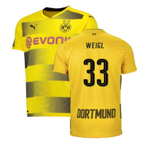 Borussia Dortmund 2017-18 Home Shirt (S) (Very Good) (Weigl 33)