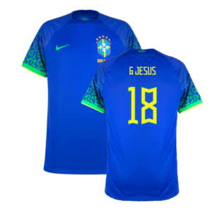 Brazil 2022-23 Away Shirt (XSB) (Mint) (G Jesus 18)