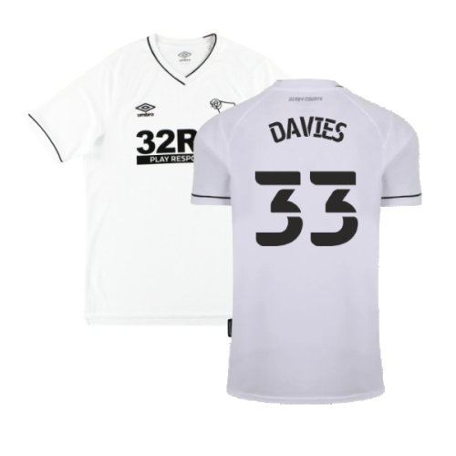 Derby County 2020-21 Home Shirt (L) (Excellent) (Davies 33)