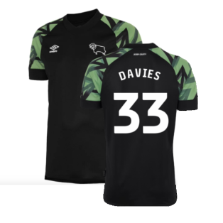 Derby County 2022-23 Away Shirt (Sponsorless) (XL) (Davies 33) (Mint)
