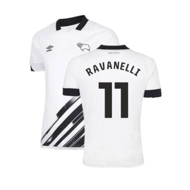Derby County 2022-23 Home Shirt (Sponsorless) (S) (Ravanelli 11) (Mint)