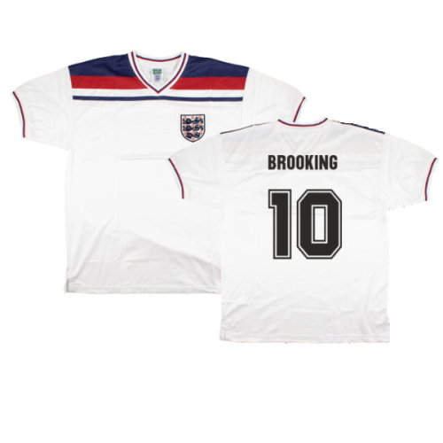 England 1980-82 Score Draw Replica Home Shirt (XL) (Good) (Brooking 10)