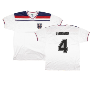 England 1980-82 Score Draw Replica Home Shirt (XL) (Good) (Gerrard 4)