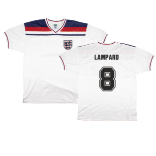 England 1980-82 Score Draw Replica Home Shirt (XL) (Good) (Lampard 8)