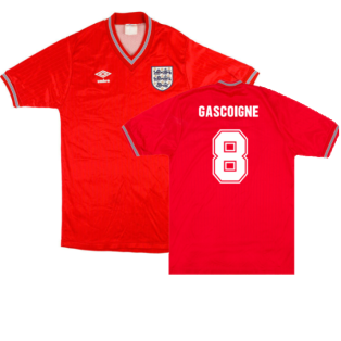 England 1984-85 Away Shirt (XL Boys) (Very Good) (GASCOIGNE 8)