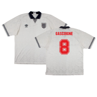 England 1990-92 Home Shirt (M) (Excellent) (Gascoigne 8)