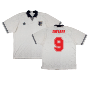 England 1990-92 Home Shirt (S) (Good) (Shearer 9)