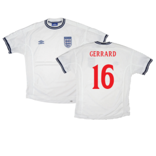 England 1999-01 Home Shirt (L) (Very Good) (Gerrard 16)