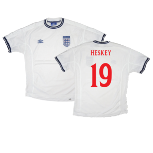England 1999-01 Home Shirt (L) (Very Good) (Heskey 19)