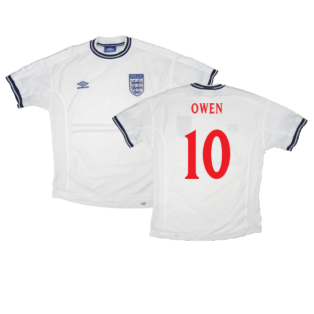 England 1999-01 Home Shirt (XL) (Very Good) (Owen 10)