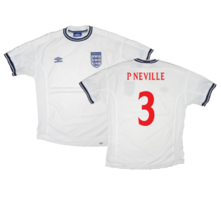 England 1999-01 Home Shirt (L) (Very Good) (P Neville 3)
