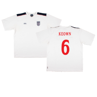 England 1999-2001 Umbro Training Shirt (L) (Keown 6) (Excellent)