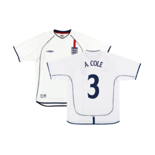 England 2001-03 Home Shirt (Good) (A. Cole 3)