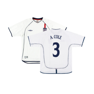 England 2001-03 Home Shirt (XL) (Fair) (A. Cole 3)