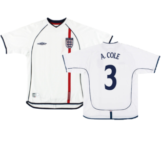 England 2001-03 Home Shirt (XL) (Good) (A. Cole 3)
