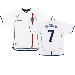 England 2001-03 Home Shirt (M) (Very Good) (Beckham 7)