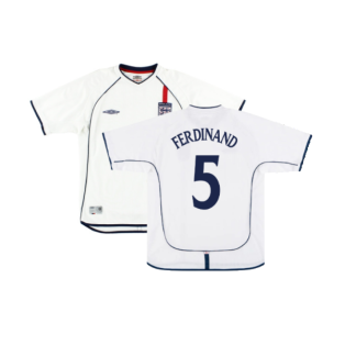 England 2001-03 Home Shirt (XL) (Fair) (FERDINAND 5)