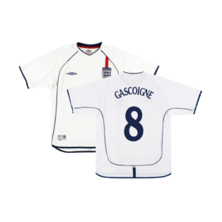 England 2001-03 Home Shirt (Good) (GASCOIGNE 8)