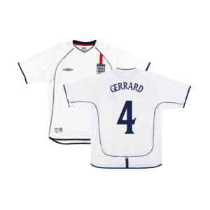 England 2001-03 Home Shirt (XXL) (Excellent) (GERRARD 4)