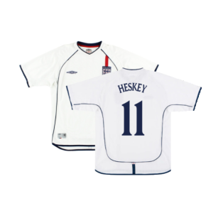 England 2001-03 Home Shirt (XL) (Fair) (Heskey 11)