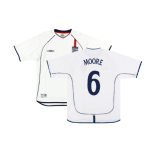 England 2001-03 Home Shirt (XL) (Fair) (MOORE 6)