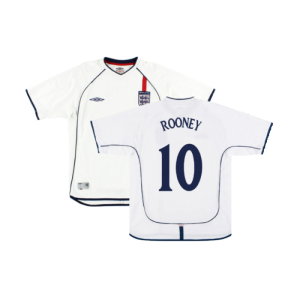 England 2001-03 Home Shirt (XL) (Very Good) (ROONEY 10)