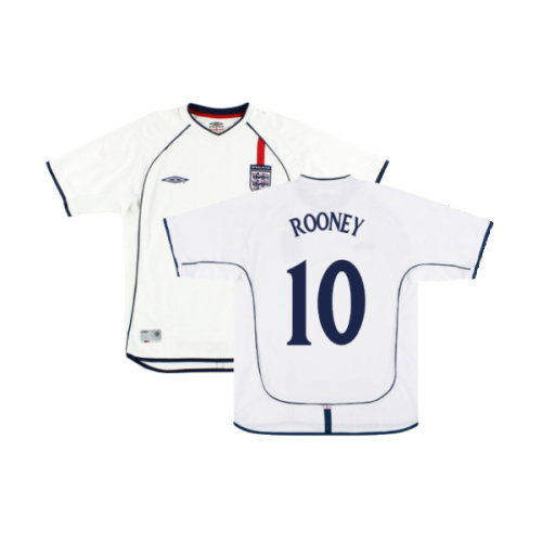 England 2001-03 Home Shirt (XXL) (Excellent) (ROONEY 10)