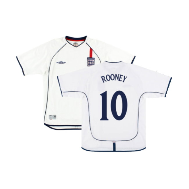 England 2001-03 Home Shirt (XL) (Very Good) (ROONEY 10)