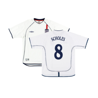 England 2001-03 Home Shirt (XL) (Fair) (Scholes 8)