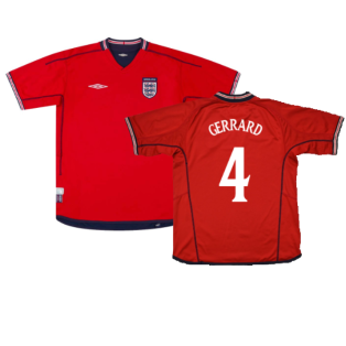 England 2002-04 Away Shirt (M) (Excellent) (GERRARD 4)