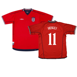 England 2002-04 Away Shirt (XL) (Excellent) (Heskey 11)