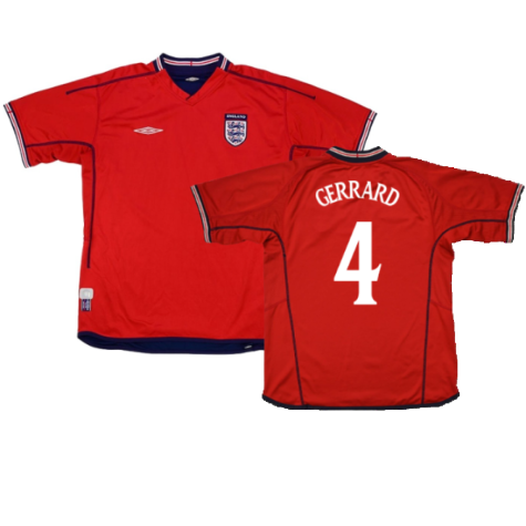 England 2002-04 Away Shirt (XL) (Excellent) (GERRARD 4)