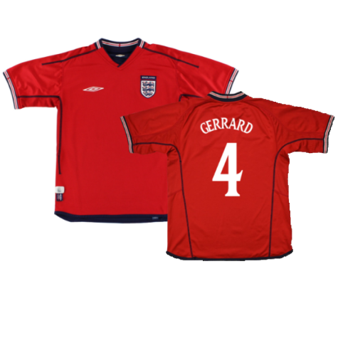 England 2002-04 Away Shirt (XLarge) (Excellent) (GERRARD 4)