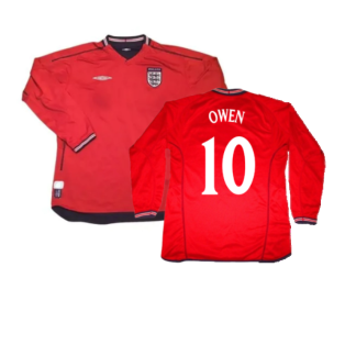 England 2002-04 Long Sleeve Away Shirt (S) (Very Good) (OWEN 10)