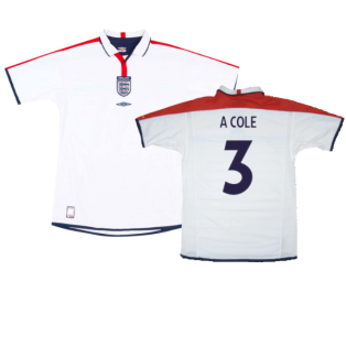 England 2003-05 Home Shirt (XL) (Very Good) (A Cole 3)