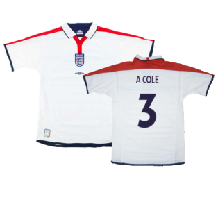 England 2003-05 Home Shirt (XXL) (Very Good) (A Cole 3)