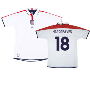 England 2003-05 Home Shirt (XL) (Mint) (Hargreaves 18)
