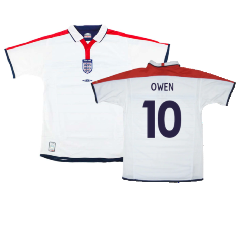 England 2003-05 Home Shirt (XXL) (Very Good) (Owen 10)